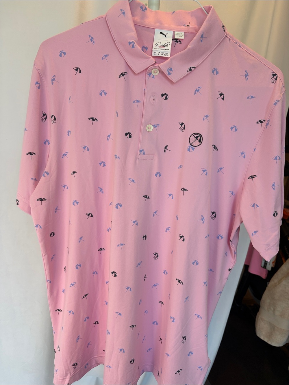 Puma Men’s Polo with Umbrella Print-Large